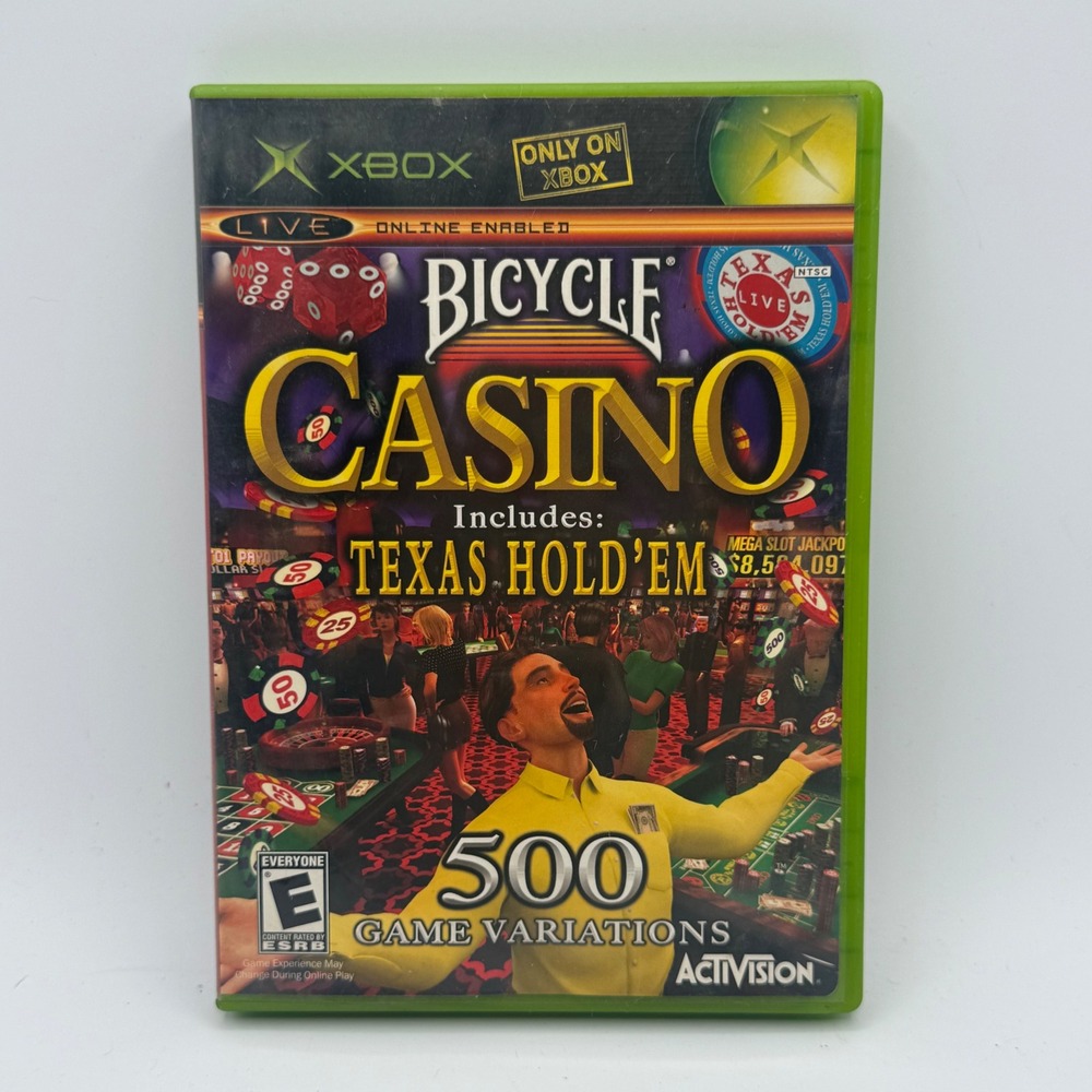 Activision Bicycle Casino Xbox N/A Green Excellent Texas Hold'em 500 Games